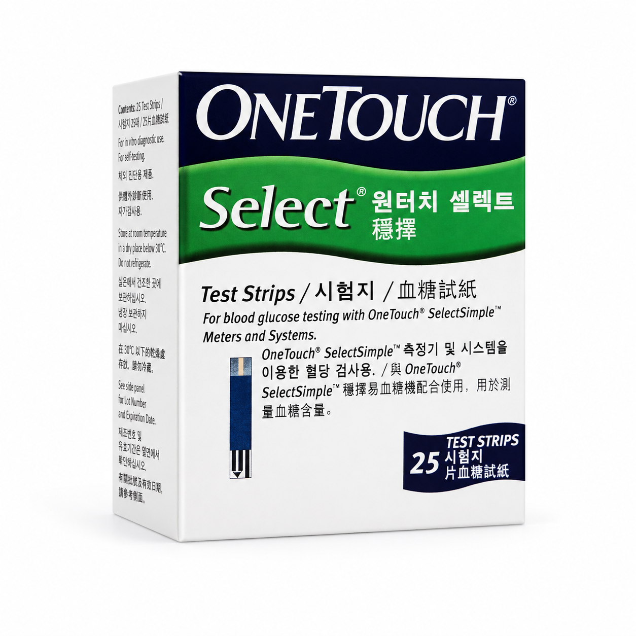 OneTouch Select Test Strips 25s OneTouch Select Blood Glucose Test Strips 25s