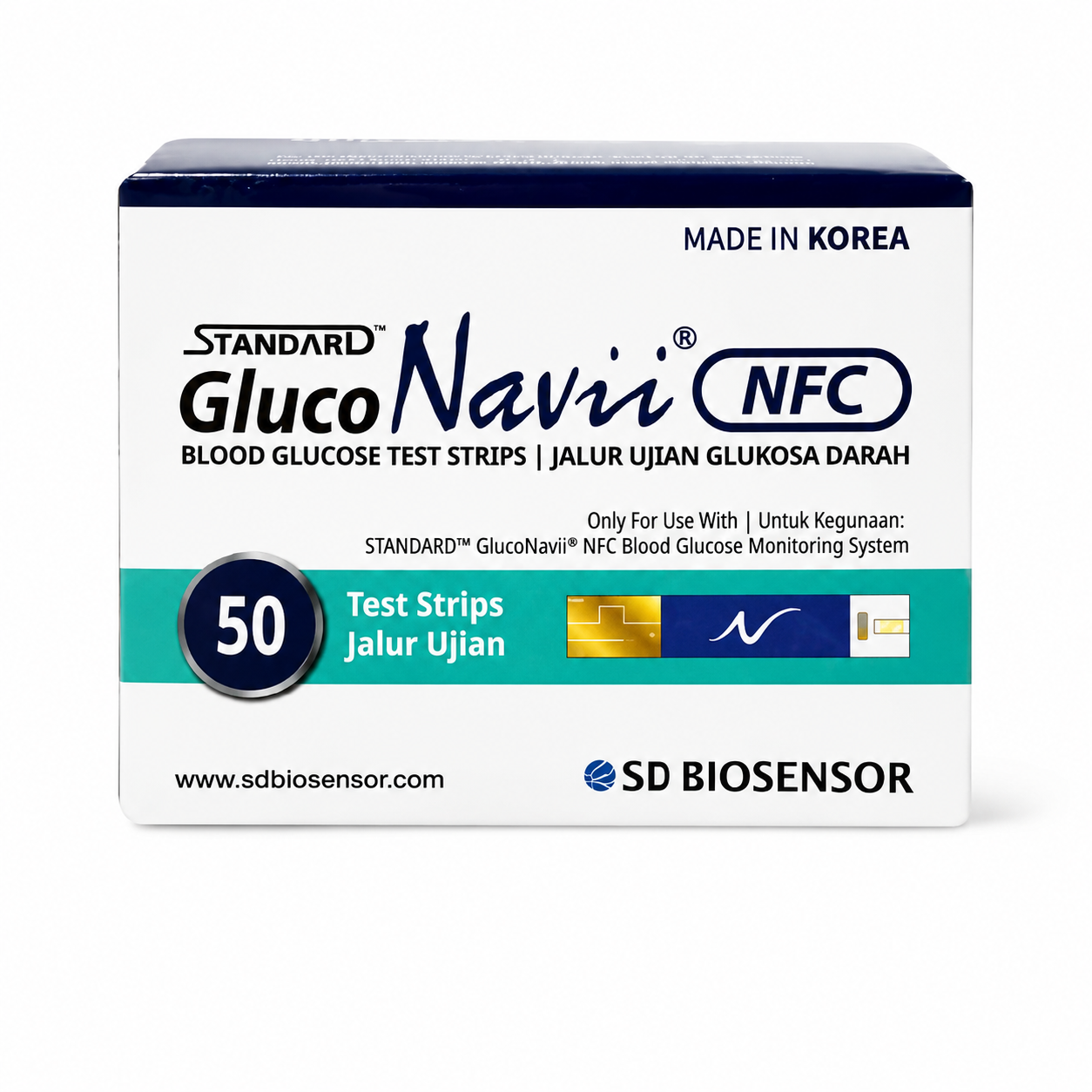 STANDARD GlucoNavii NFC Blood Glucose Test Strips 50s STANDARD GlucoNavii NFC Blood Glucose Test Strips 50s